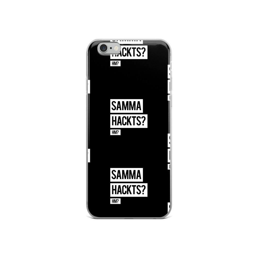 iPhone Hülle - Samma Hackts? Hm? - Pattern - Words on Shirts Sag es mit dem Mittelfinger Shirts Hoodies Sweatshirt Taschen Gymsack Spruch Sprüche Statement