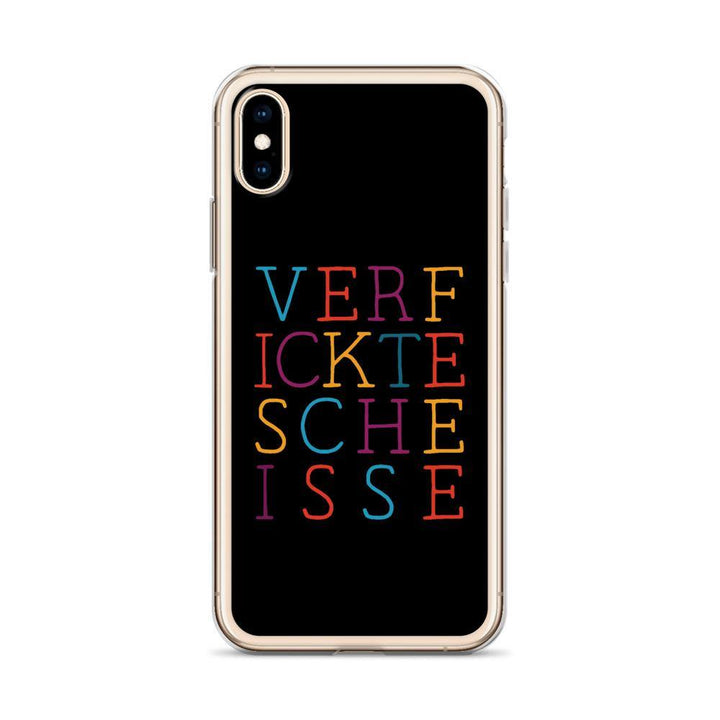 iPhone Hülle - VERFICKTESCHEISSE - Words on Shirts Sag es mit dem Mittelfinger Shirts Hoodies Sweatshirt Taschen Gymsack Spruch Sprüche Statement