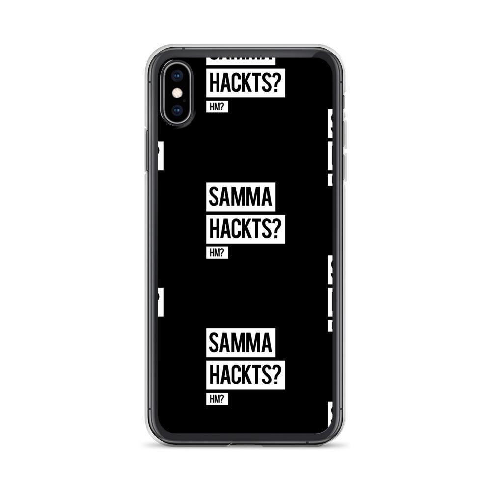 iPhone Hülle - Samma Hackts? Hm? - Pattern - Words on Shirts Sag es mit dem Mittelfinger Shirts Hoodies Sweatshirt Taschen Gymsack Spruch Sprüche Statement