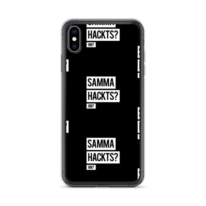 iPhone Hülle - Samma Hackts? Hm? - Pattern - Words on Shirts Sag es mit dem Mittelfinger Shirts Hoodies Sweatshirt Taschen Gymsack Spruch Sprüche Statement