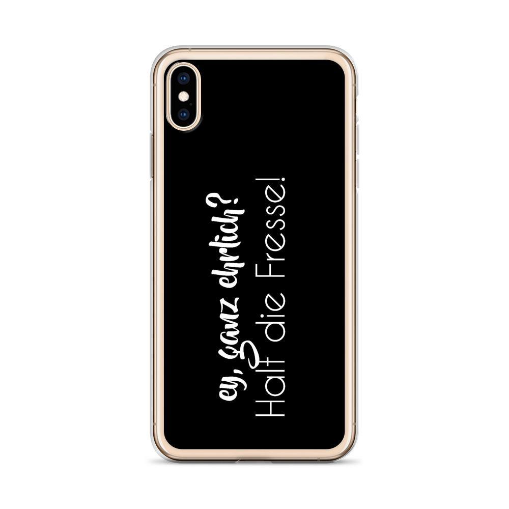 iPhone Hülle - ey ganz ehrlich? Halt die Fresse! - Words on Shirts Sag es mit dem Mittelfinger Shirts Hoodies Sweatshirt Taschen Gymsack Spruch Sprüche Statement