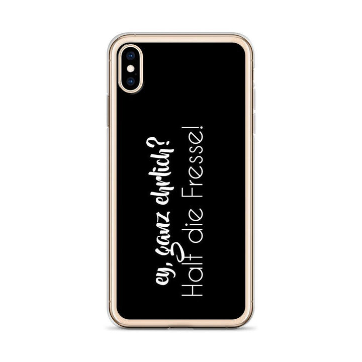 iPhone Hülle - ey ganz ehrlich? Halt die Fresse! - Words on Shirts Sag es mit dem Mittelfinger Shirts Hoodies Sweatshirt Taschen Gymsack Spruch Sprüche Statement