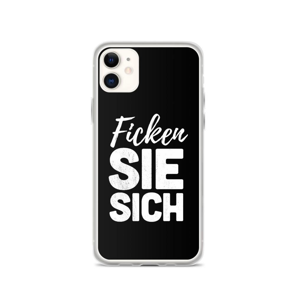 iPhone Hülle - Ficken Sie sich - Words on Shirts Sag es mit dem Mittelfinger Shirts Hoodies Sweatshirt Taschen Gymsack Spruch Sprüche Statement