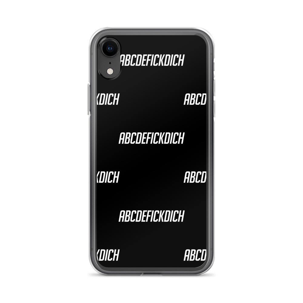 iPhone Hülle - ABCDEFICKDICH - Pattern - Words on Shirts Sag es mit dem Mittelfinger Shirts Hoodies Sweatshirt Taschen Gymsack Spruch Sprüche Statement