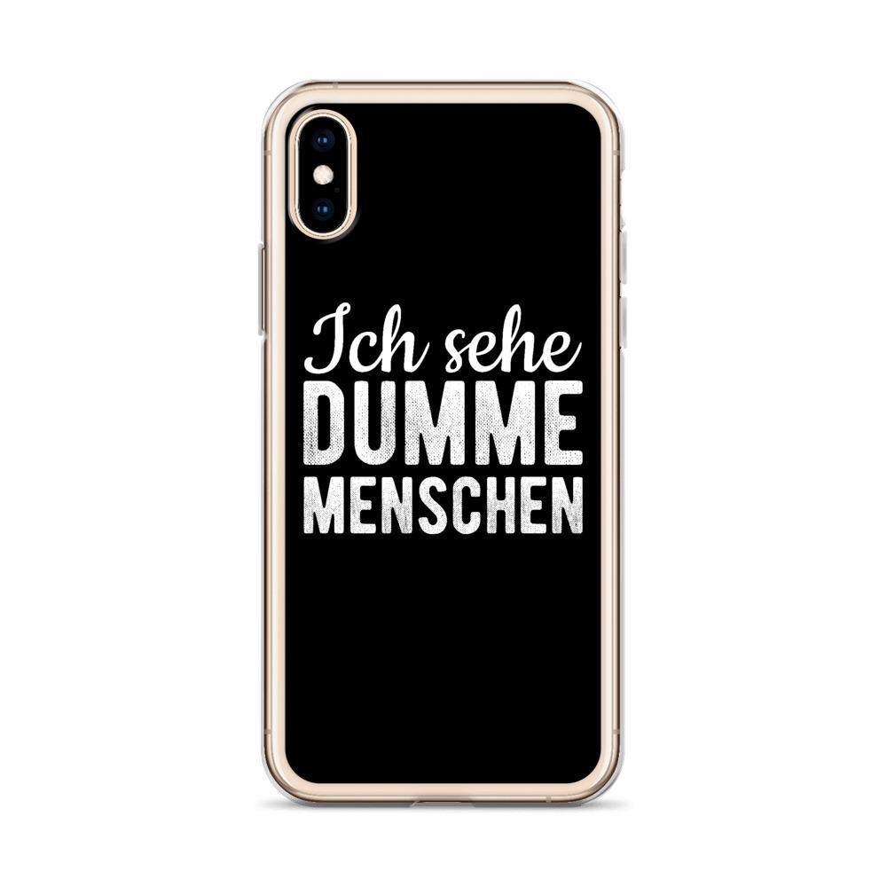 iPhone Hülle -  Ich sehe dumme Menschen - Words on Shirts Sag es mit dem Mittelfinger Shirts Hoodies Sweatshirt Taschen Gymsack Spruch Sprüche Statement