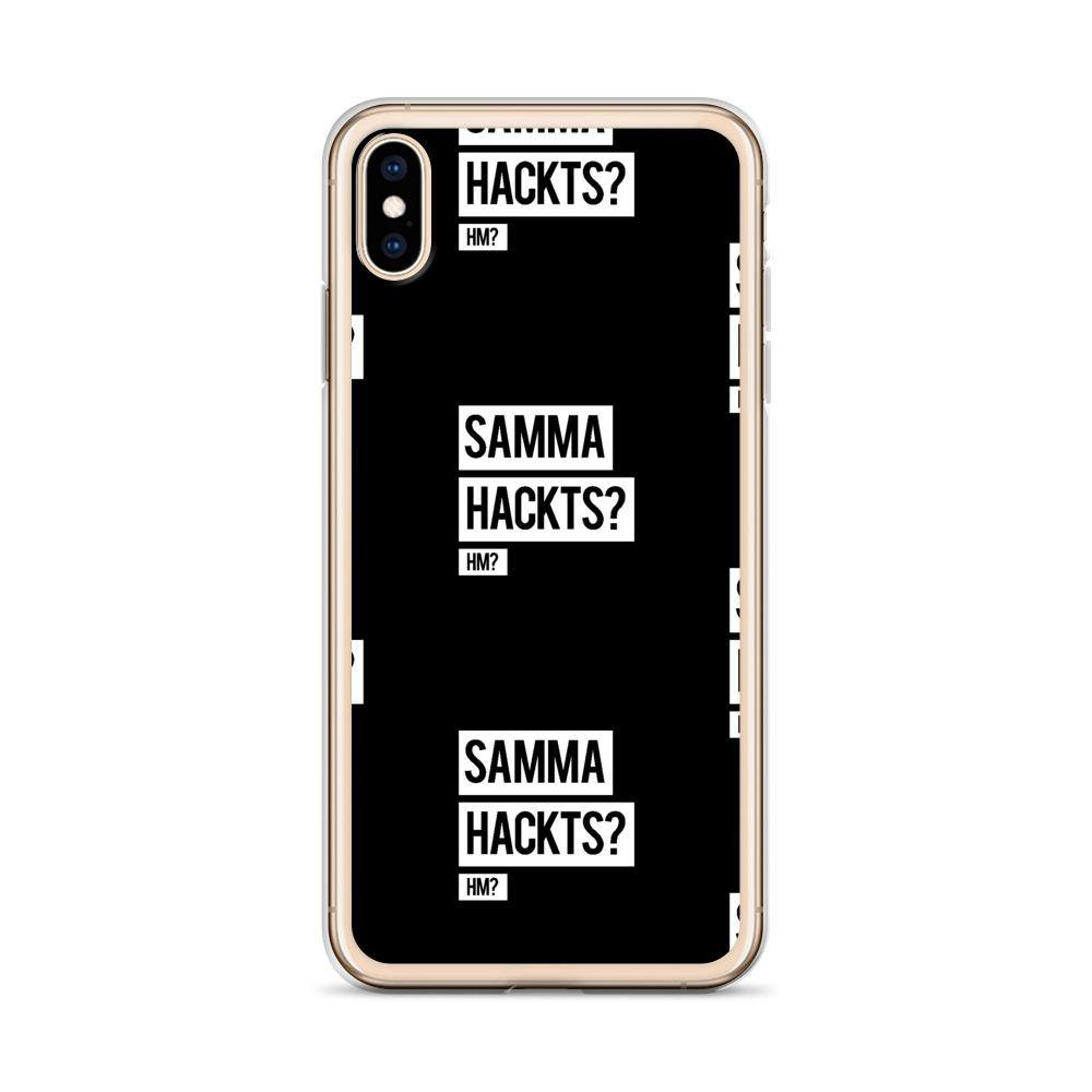 iPhone Hülle - Samma Hackts? Hm? - Pattern - Words on Shirts Sag es mit dem Mittelfinger Shirts Hoodies Sweatshirt Taschen Gymsack Spruch Sprüche Statement
