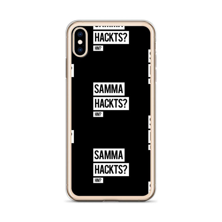 iPhone Hülle - Samma Hackts? Hm? - Pattern - Words on Shirts Sag es mit dem Mittelfinger Shirts Hoodies Sweatshirt Taschen Gymsack Spruch Sprüche Statement