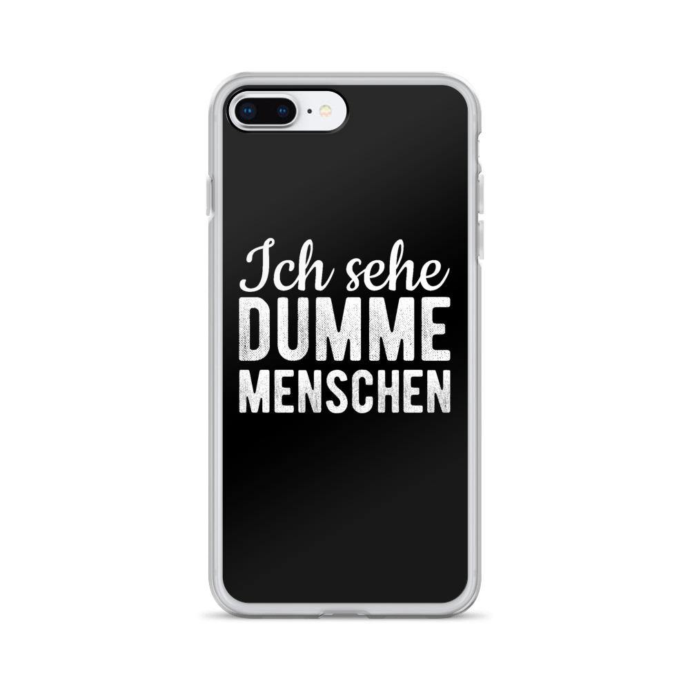 iPhone Hülle -  Ich sehe dumme Menschen - Words on Shirts Sag es mit dem Mittelfinger Shirts Hoodies Sweatshirt Taschen Gymsack Spruch Sprüche Statement