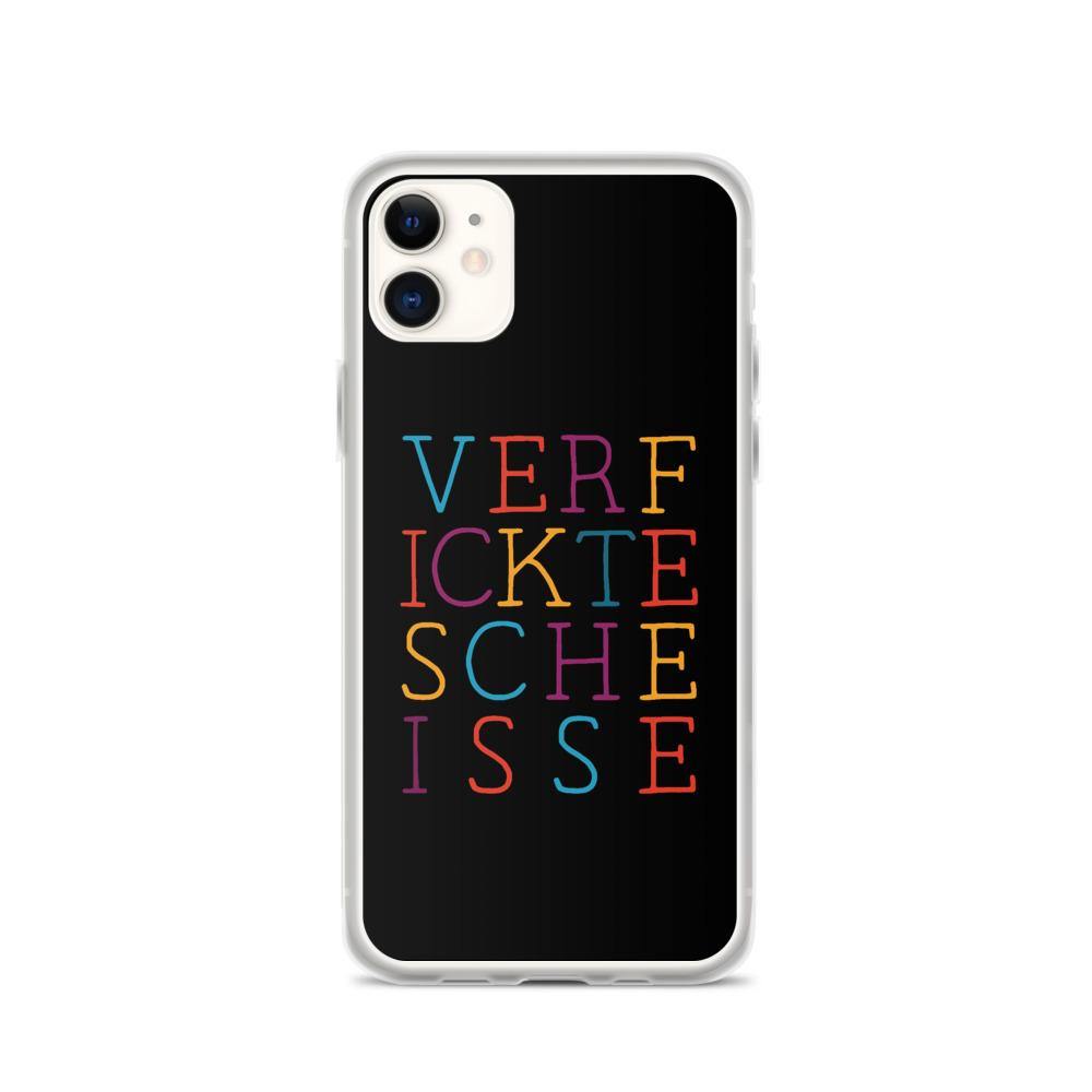 iPhone Hülle - VERFICKTESCHEISSE - Words on Shirts Sag es mit dem Mittelfinger Shirts Hoodies Sweatshirt Taschen Gymsack Spruch Sprüche Statement