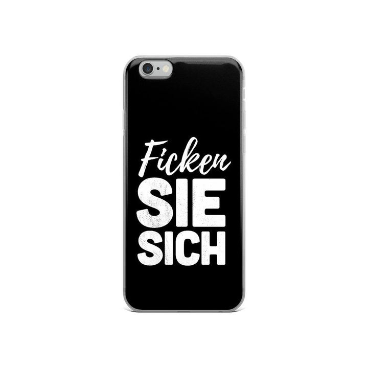 iPhone Hülle - Ficken Sie sich - Words on Shirts Sag es mit dem Mittelfinger Shirts Hoodies Sweatshirt Taschen Gymsack Spruch Sprüche Statement