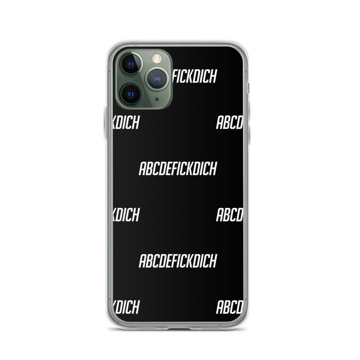 iPhone Hülle - ABCDEFICKDICH - Pattern - Words on Shirts Sag es mit dem Mittelfinger Shirts Hoodies Sweatshirt Taschen Gymsack Spruch Sprüche Statement