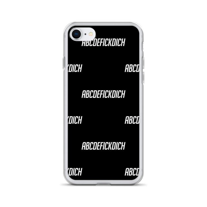 iPhone Hülle - ABCDEFICKDICH - Pattern - Words on Shirts Sag es mit dem Mittelfinger Shirts Hoodies Sweatshirt Taschen Gymsack Spruch Sprüche Statement