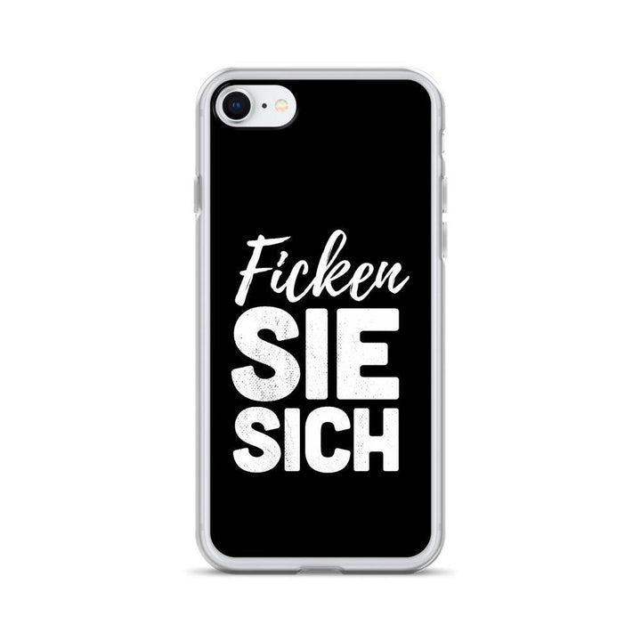 iPhone Hülle - Ficken Sie sich - Words on Shirts Sag es mit dem Mittelfinger Shirts Hoodies Sweatshirt Taschen Gymsack Spruch Sprüche Statement