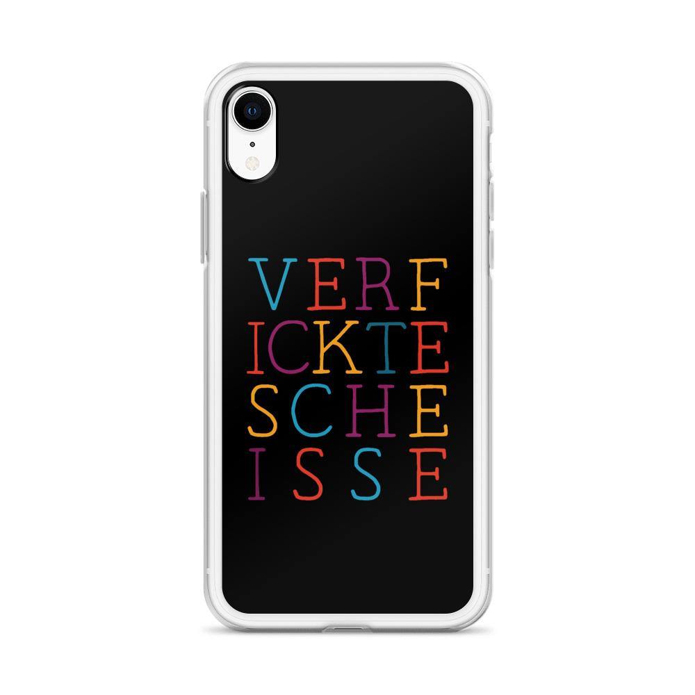 iPhone Hülle - VERFICKTESCHEISSE - Words on Shirts Sag es mit dem Mittelfinger Shirts Hoodies Sweatshirt Taschen Gymsack Spruch Sprüche Statement
