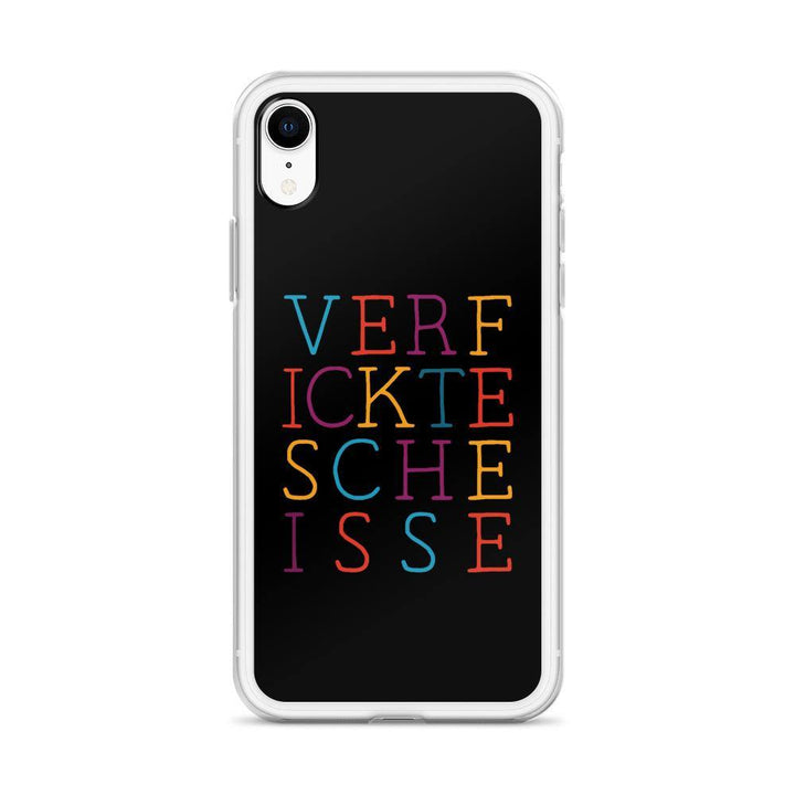 iPhone Hülle - VERFICKTESCHEISSE - Words on Shirts Sag es mit dem Mittelfinger Shirts Hoodies Sweatshirt Taschen Gymsack Spruch Sprüche Statement