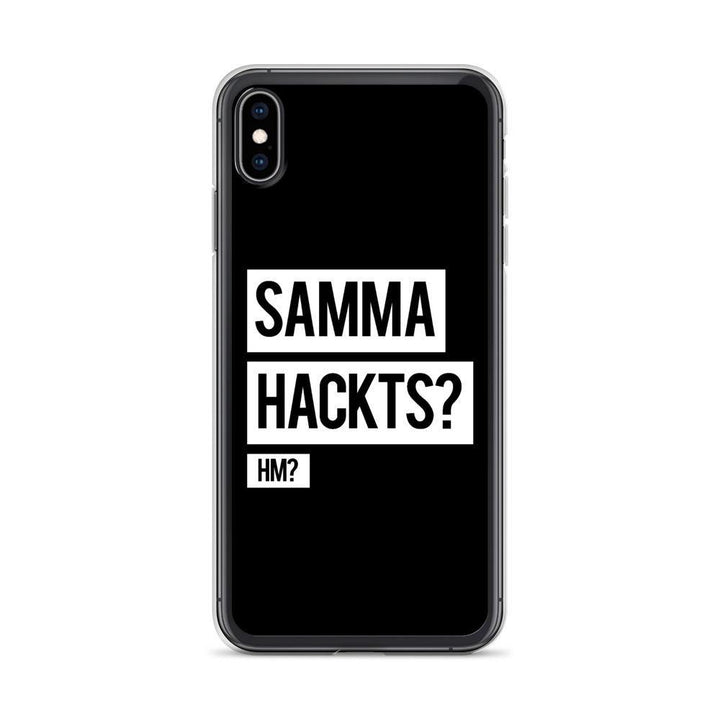 iPhone Hülle -  Samma Hackts? Hm? - Words on Shirts Sag es mit dem Mittelfinger Shirts Hoodies Sweatshirt Taschen Gymsack Spruch Sprüche Statement