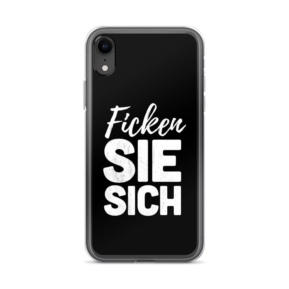 iPhone Hülle - Ficken Sie sich - Words on Shirts Sag es mit dem Mittelfinger Shirts Hoodies Sweatshirt Taschen Gymsack Spruch Sprüche Statement