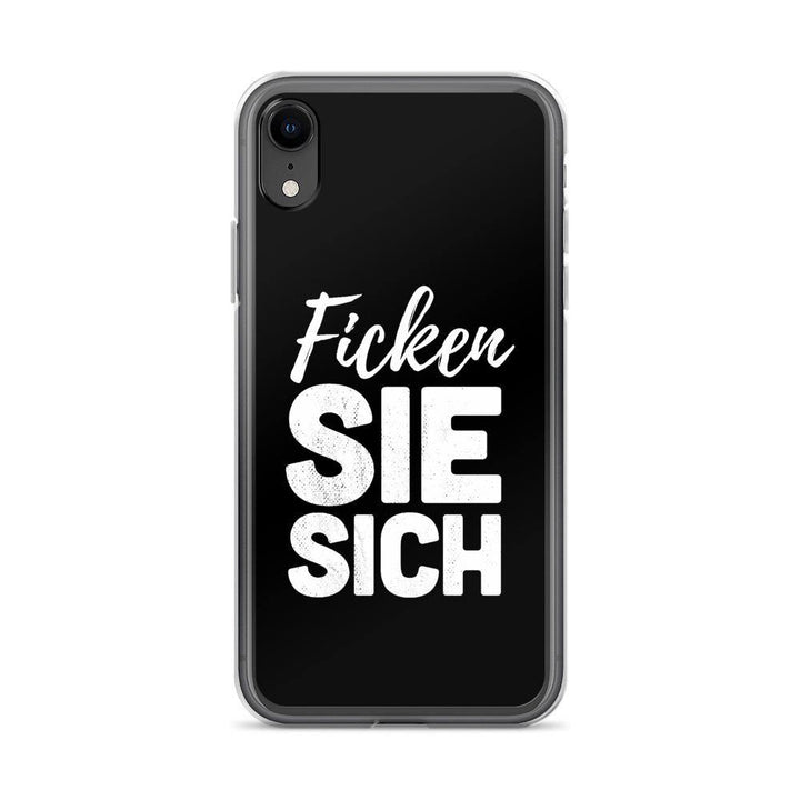 iPhone Hülle - Ficken Sie sich - Words on Shirts Sag es mit dem Mittelfinger Shirts Hoodies Sweatshirt Taschen Gymsack Spruch Sprüche Statement