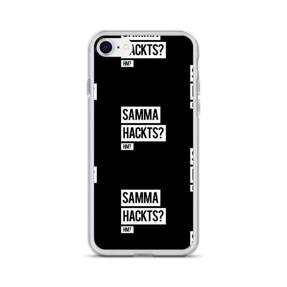 iPhone Hülle - Samma Hackts? Hm? - Pattern - Words on Shirts Sag es mit dem Mittelfinger Shirts Hoodies Sweatshirt Taschen Gymsack Spruch Sprüche Statement