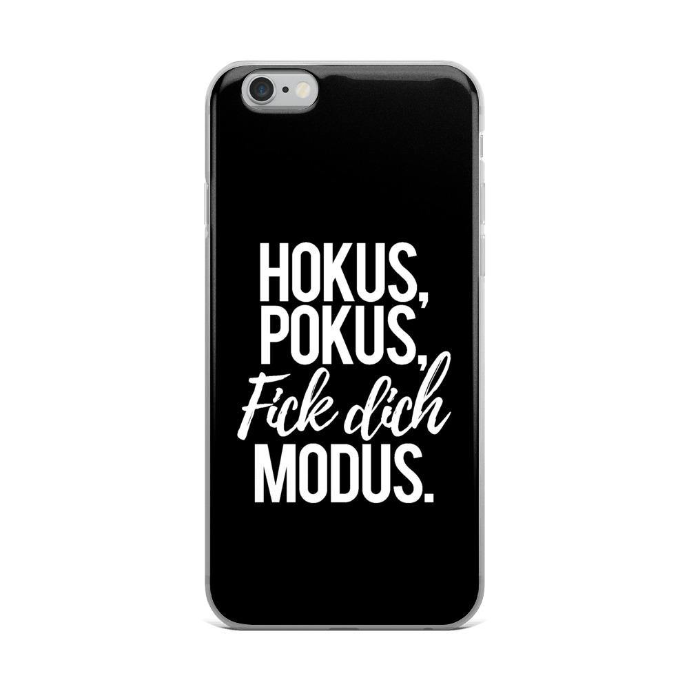 iPhone Hülle - Hokus Pokus Fick Dich Modus - Words on Shirts Sag es mit dem Mittelfinger Shirts Hoodies Sweatshirt Taschen Gymsack Spruch Sprüche Statement