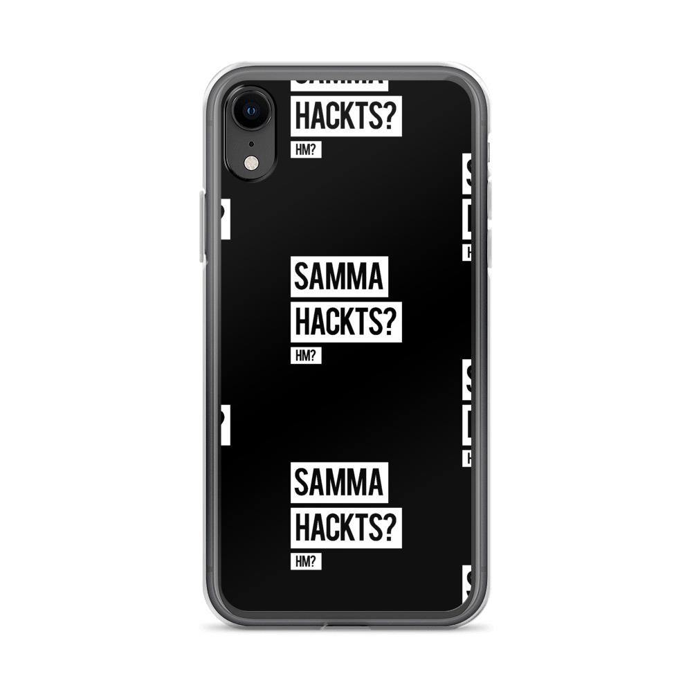 iPhone Hülle - Samma Hackts? Hm? - Pattern - Words on Shirts Sag es mit dem Mittelfinger Shirts Hoodies Sweatshirt Taschen Gymsack Spruch Sprüche Statement
