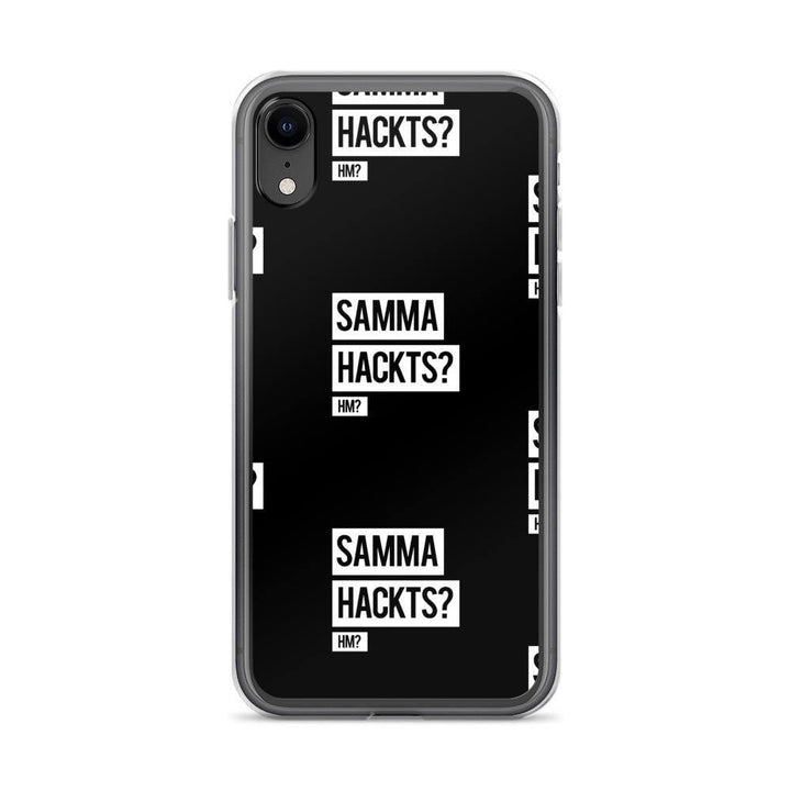 iPhone Hülle - Samma Hackts? Hm? - Pattern - Words on Shirts Sag es mit dem Mittelfinger Shirts Hoodies Sweatshirt Taschen Gymsack Spruch Sprüche Statement
