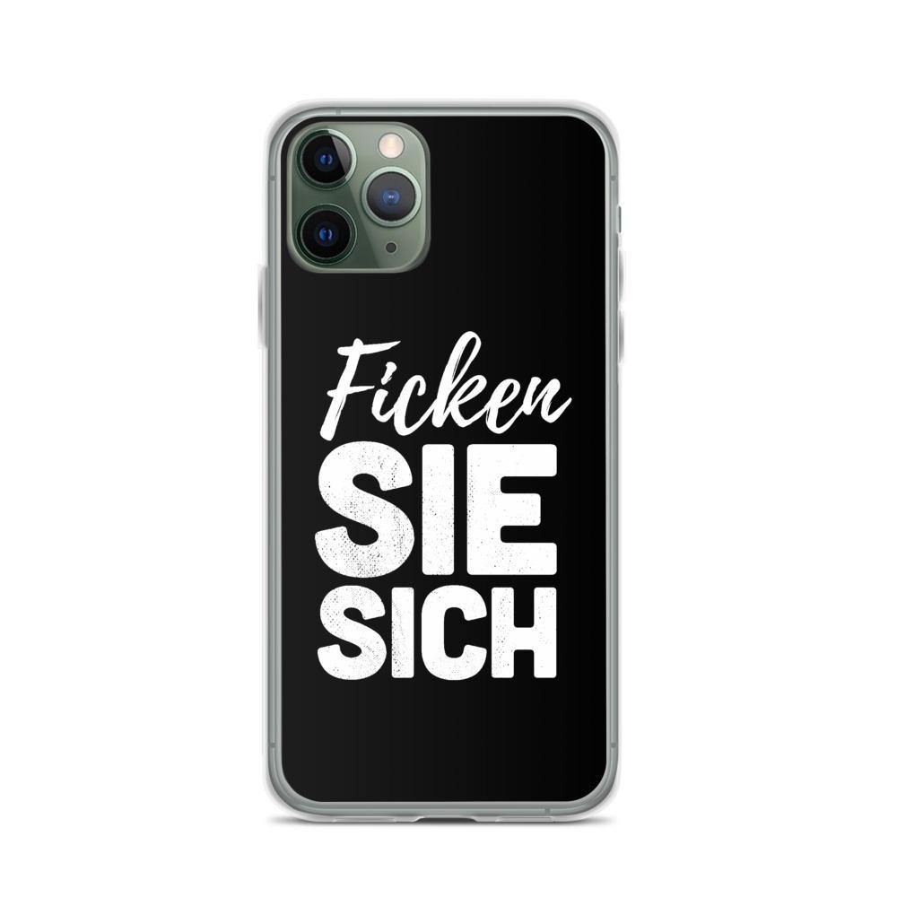 iPhone Hülle - Ficken Sie sich - Words on Shirts Sag es mit dem Mittelfinger Shirts Hoodies Sweatshirt Taschen Gymsack Spruch Sprüche Statement