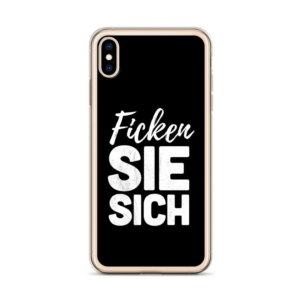 iPhone Hülle - Ficken Sie sich - Words on Shirts Sag es mit dem Mittelfinger Shirts Hoodies Sweatshirt Taschen Gymsack Spruch Sprüche Statement