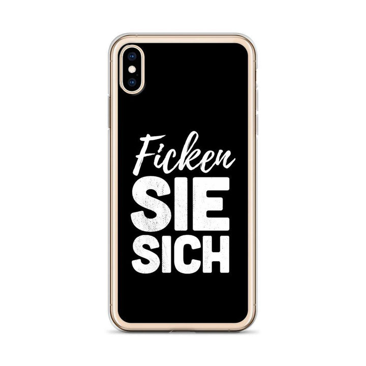 iPhone Hülle - Ficken Sie sich - Words on Shirts Sag es mit dem Mittelfinger Shirts Hoodies Sweatshirt Taschen Gymsack Spruch Sprüche Statement