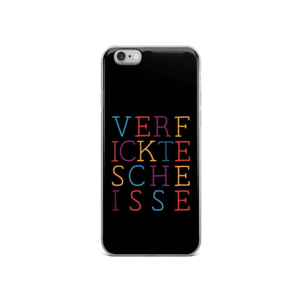iPhone Hülle - VERFICKTESCHEISSE - Words on Shirts Sag es mit dem Mittelfinger Shirts Hoodies Sweatshirt Taschen Gymsack Spruch Sprüche Statement