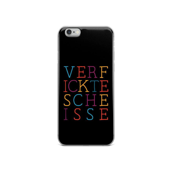 iPhone Hülle - VERFICKTESCHEISSE - Words on Shirts Sag es mit dem Mittelfinger Shirts Hoodies Sweatshirt Taschen Gymsack Spruch Sprüche Statement