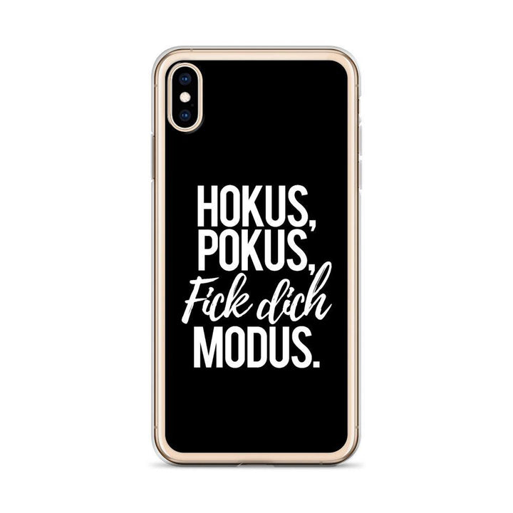 iPhone Hülle - Hokus Pokus Fick Dich Modus - Words on Shirts Sag es mit dem Mittelfinger Shirts Hoodies Sweatshirt Taschen Gymsack Spruch Sprüche Statement