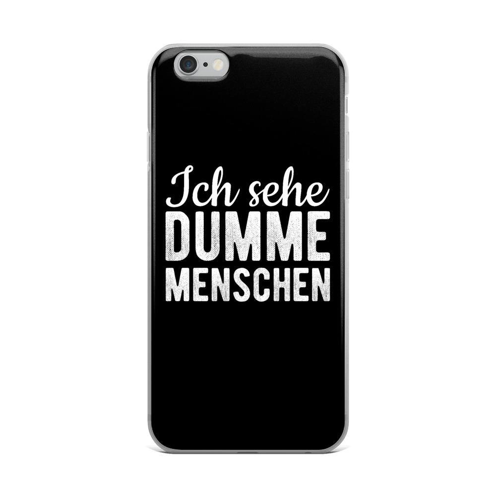 iPhone Hülle -  Ich sehe dumme Menschen - Words on Shirts Sag es mit dem Mittelfinger Shirts Hoodies Sweatshirt Taschen Gymsack Spruch Sprüche Statement