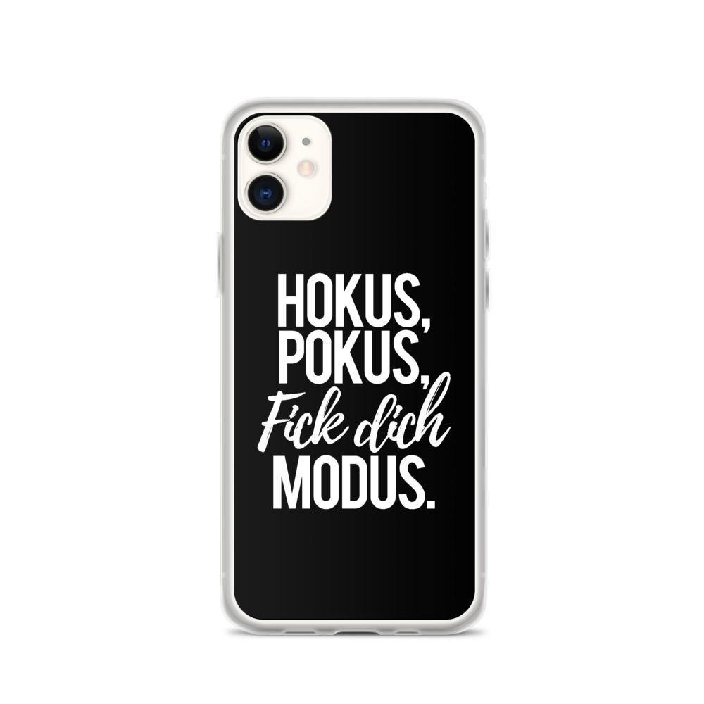 iPhone Hülle - Hokus Pokus Fick Dich Modus - Words on Shirts Sag es mit dem Mittelfinger Shirts Hoodies Sweatshirt Taschen Gymsack Spruch Sprüche Statement