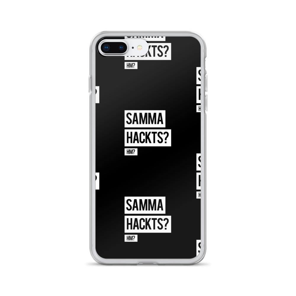 iPhone Hülle - Samma Hackts? Hm? - Pattern - Words on Shirts Sag es mit dem Mittelfinger Shirts Hoodies Sweatshirt Taschen Gymsack Spruch Sprüche Statement