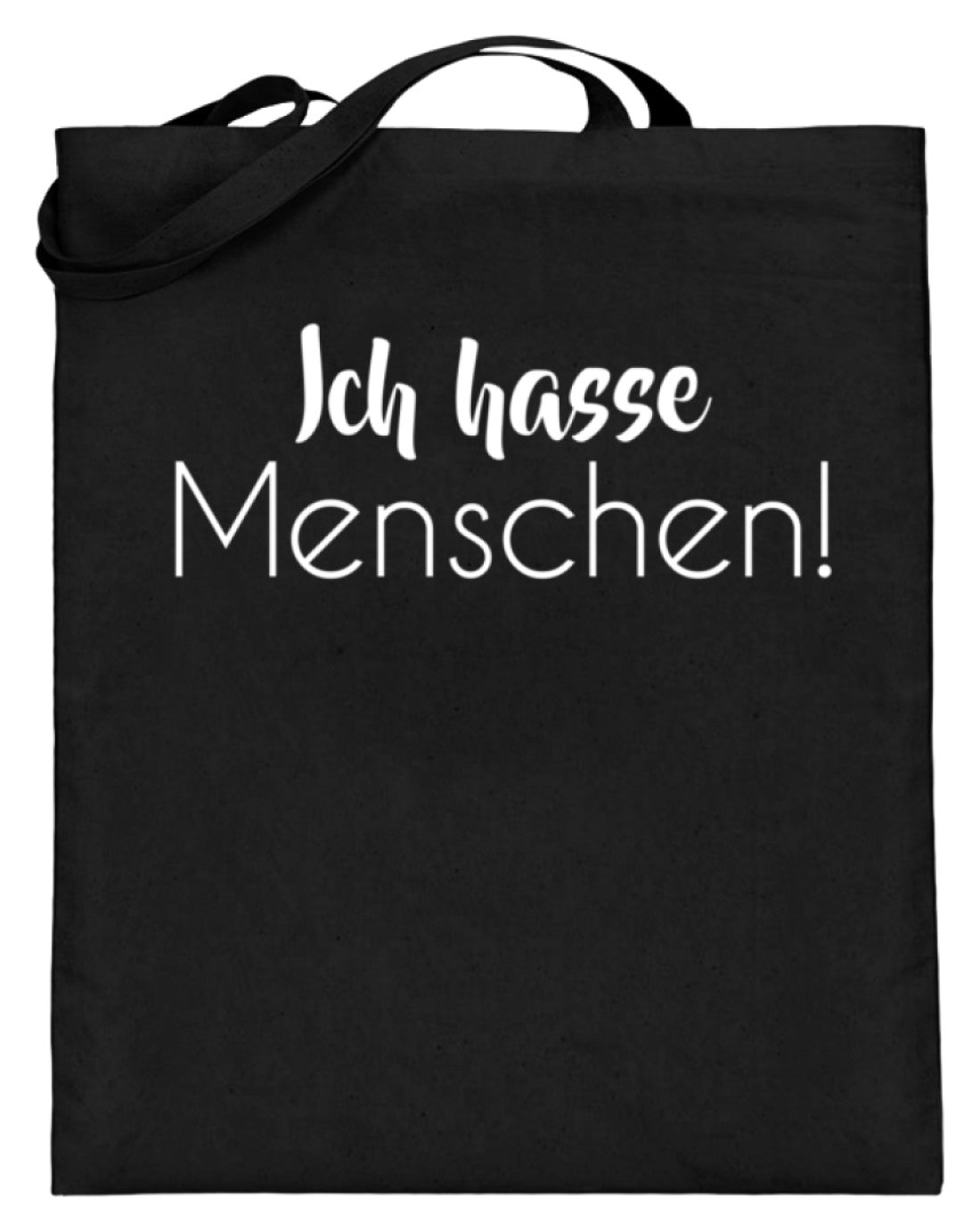 Ich hasse Menschen - Girls only  - Jutebeutel (mit langen Henkeln)