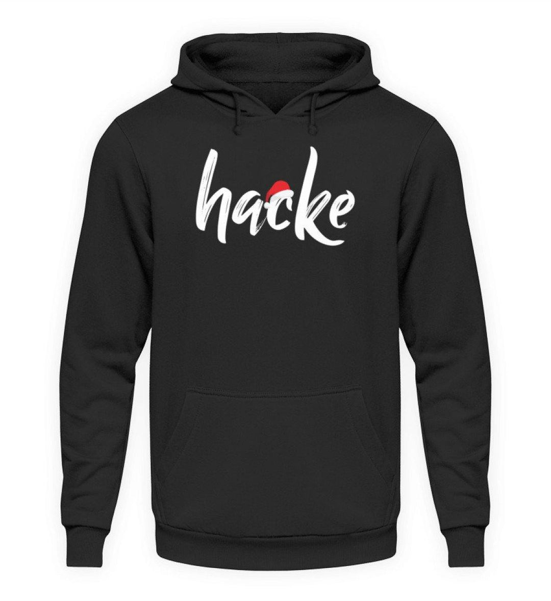 Hacke - Hacke Dicht - Words on Shirts  - Unisex Kapuzenpullover Hoodie - Words on Shirts Sag es mit dem Mittelfinger Shirts Hoodies Sweatshirt Taschen Gymsack Spruch Sprüche Statement