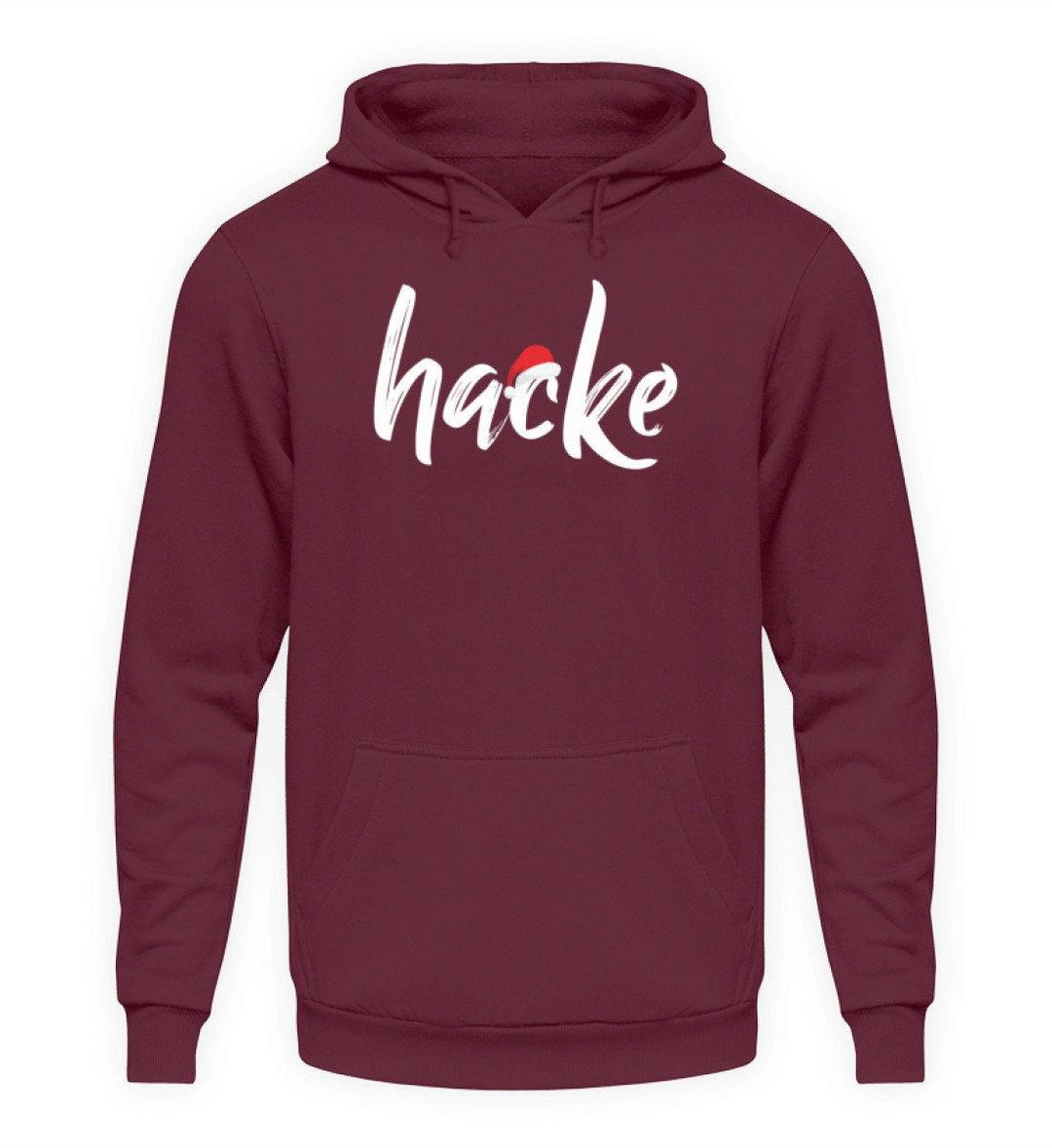 Hacke - Hacke Dicht - Words on Shirts  - Unisex Kapuzenpullover Hoodie - Words on Shirts Sag es mit dem Mittelfinger Shirts Hoodies Sweatshirt Taschen Gymsack Spruch Sprüche Statement