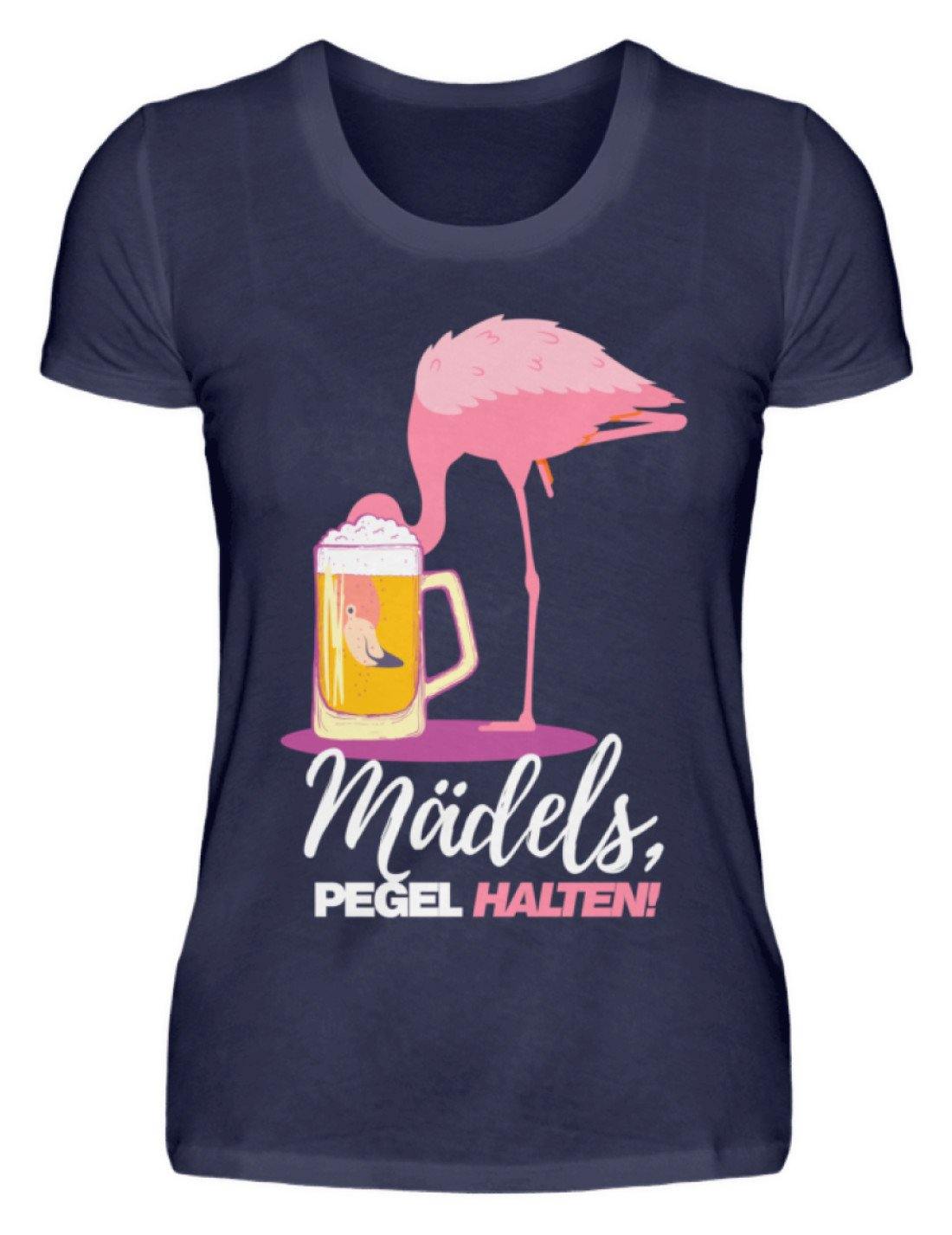 Mädels, Pegel halte - Flamingo  - Damenshirt