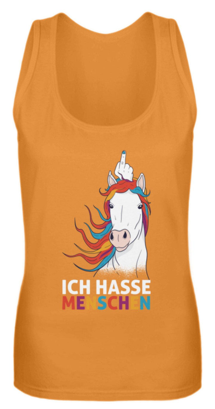 Ich hasse Menschen - Words on Shirts  - Frauen Tanktop - Words on Shirts Sag es mit dem Mittelfinger Shirts Hoodies Sweatshirt Taschen Gymsack Spruch Sprüche Statement