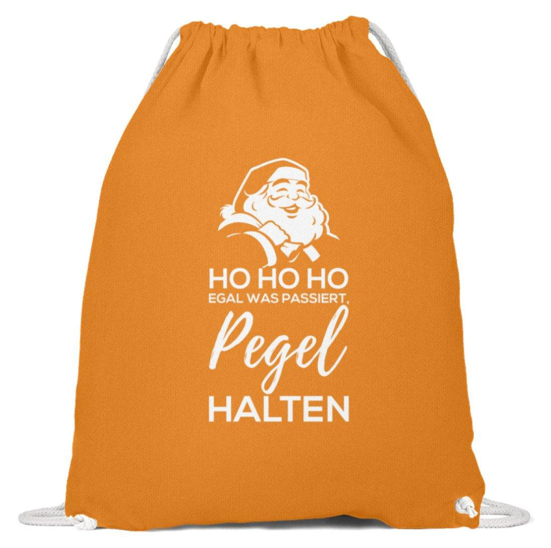 Santa Pegel halten - Words on Shirt  - Baumwoll Gymsac - Words on Shirts Sag es mit dem Mittelfinger Shirts Hoodies Sweatshirt Taschen Gymsack Spruch Sprüche Statement