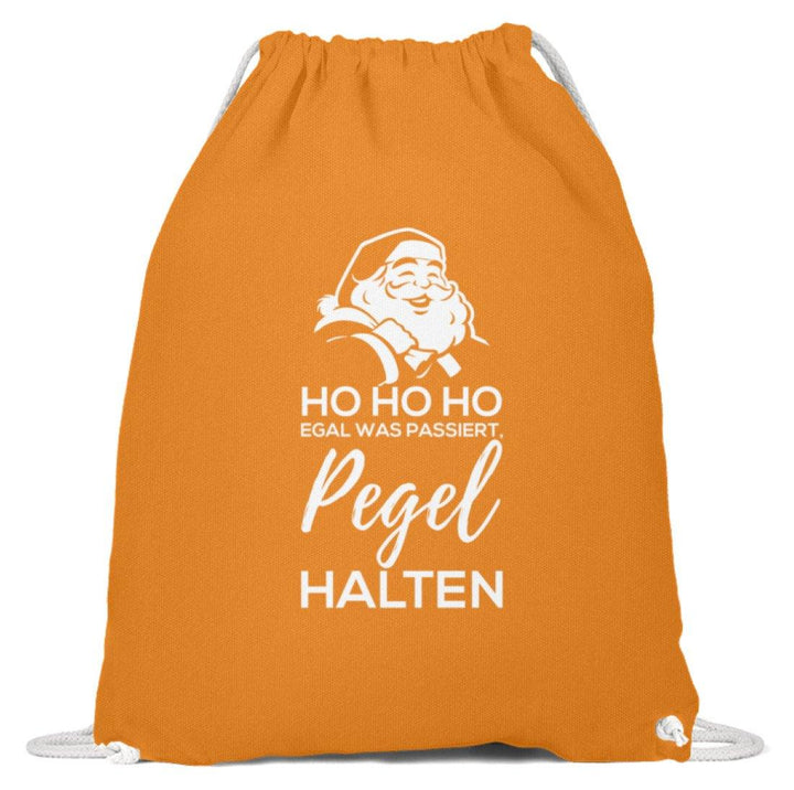 Santa Pegel halten - Words on Shirt  - Baumwoll Gymsac - Words on Shirts Sag es mit dem Mittelfinger Shirts Hoodies Sweatshirt Taschen Gymsack Spruch Sprüche Statement