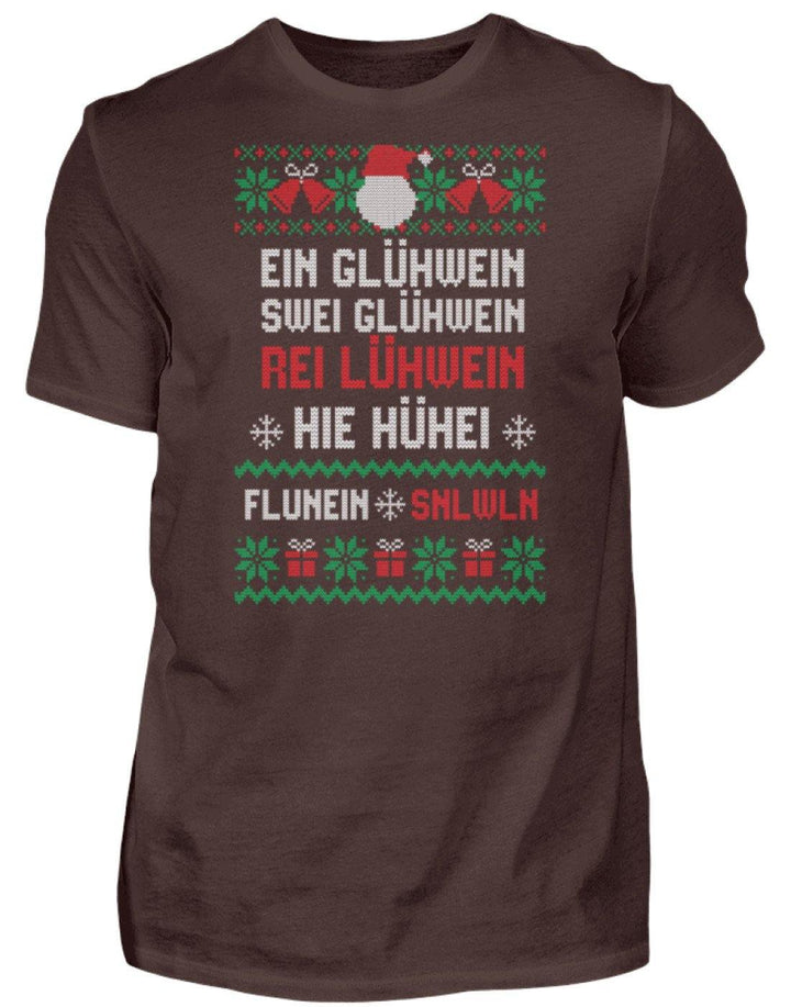 1 2 3 4 5 6 Glühwein - Words on Shirts  - Herren Shirt - Words on Shirts Sag es mit dem Mittelfinger Shirts Hoodies Sweatshirt Taschen Gymsack Spruch Sprüche Statement