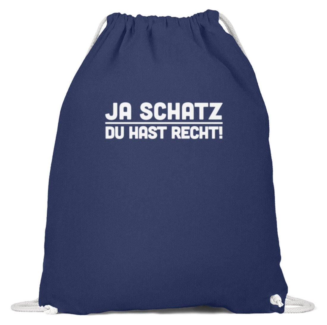Ja Schatz Du Hast Recht Words on Shirts  - Baumwoll Gymsac