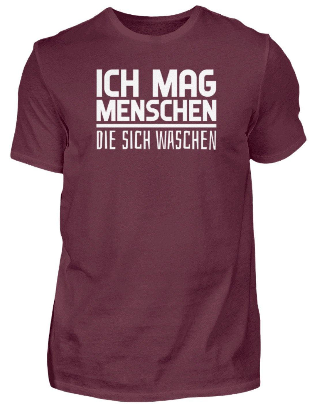 Ich mag Menschen - Words on Shirts  - Herren Shirt - Words on Shirts Sag es mit dem Mittelfinger Shirts Hoodies Sweatshirt Taschen Gymsack Spruch Sprüche Statement