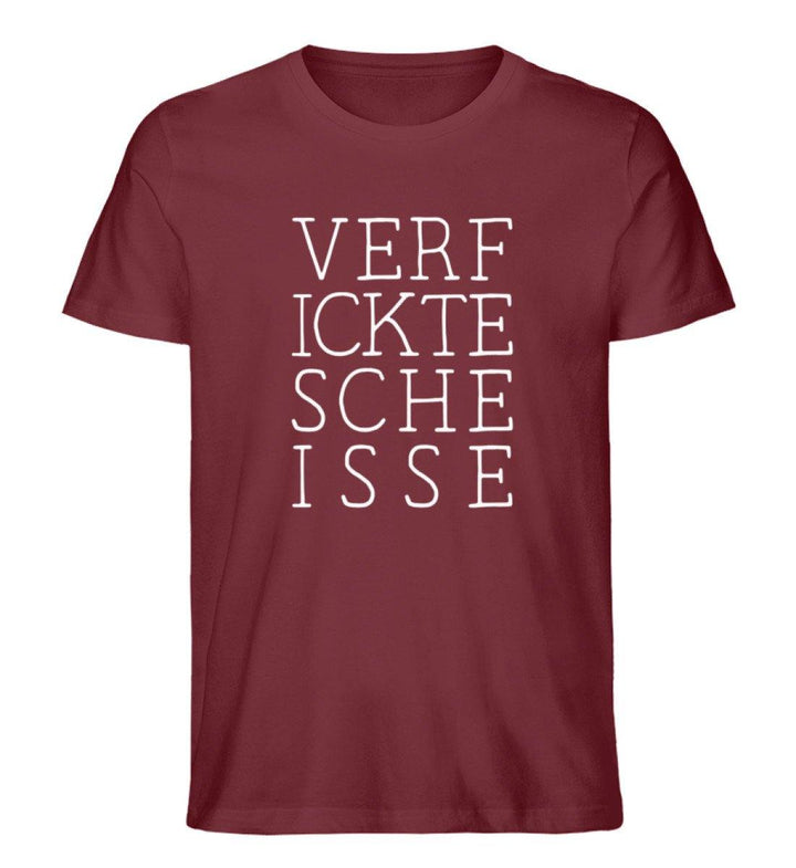 verf ickte sche isse  Words on Shirts PR  - Herren Premium Organic Shirt - Words on Shirts Sag es mit dem Mittelfinger Shirts Hoodies Sweatshirt Taschen Gymsack Spruch Sprüche Statement