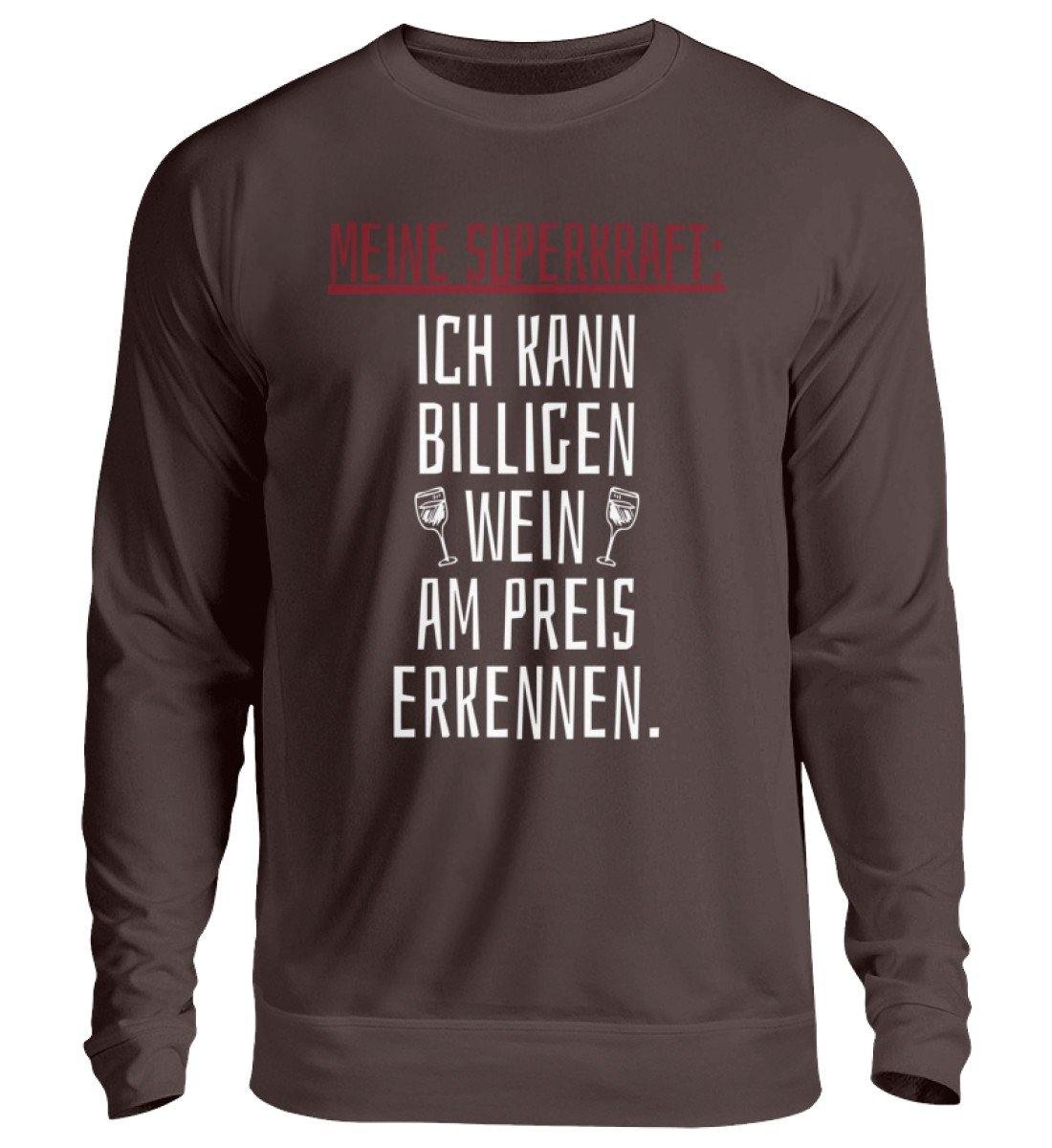 Superkraft billiger Wein Preis erkennen  - Unisex Pullover