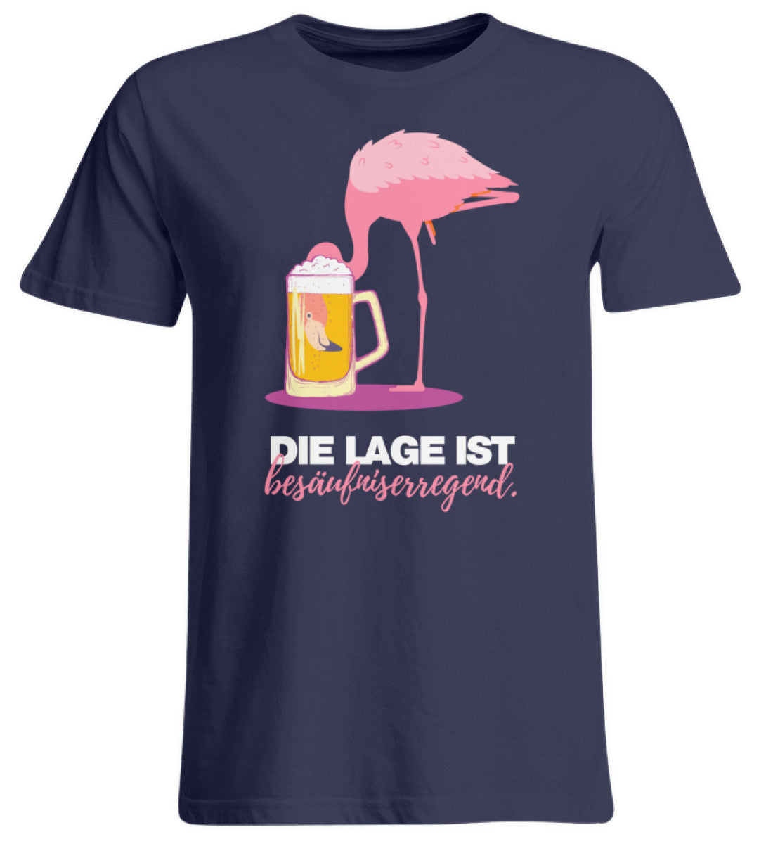Die Lage ist besäufniserregend Flamingo  - Übergrößenshirt