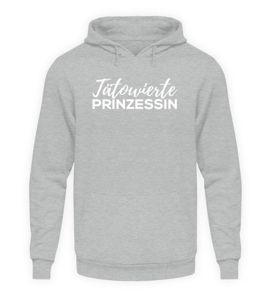 Tätowierte Prinzessin - Words on Shirt - Unisex Kapuzenpullover Hoodie - Words on Shirts Sag es mit dem Mittelfinger Shirts Hoodies Sweatshirt Taschen Gymsack Spruch Sprüche Statement