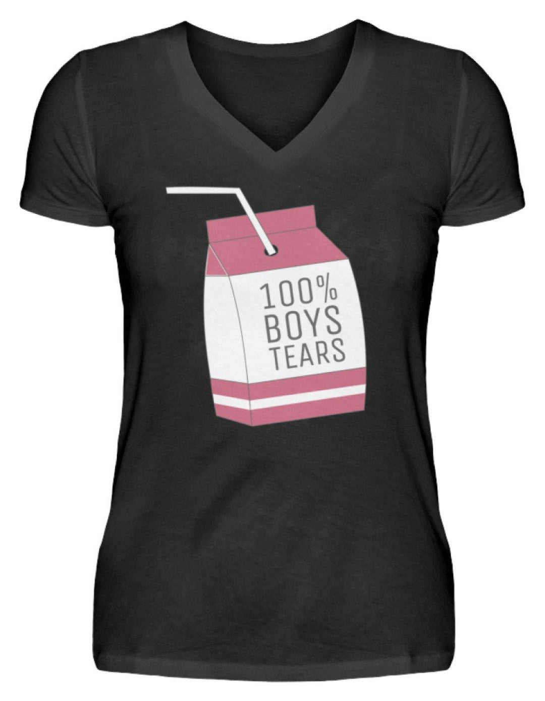 100% Boys Tears  - V-Neck Damenshirt - Words on Shirts